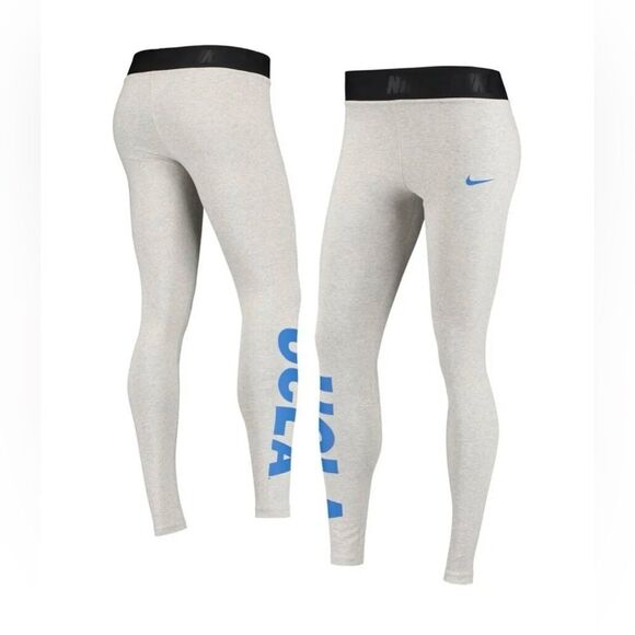 Nike UCLA Bruins Women’s Size Large Grey High Waisted Tri-Blend Tight Leggings - Picture 1 of 12